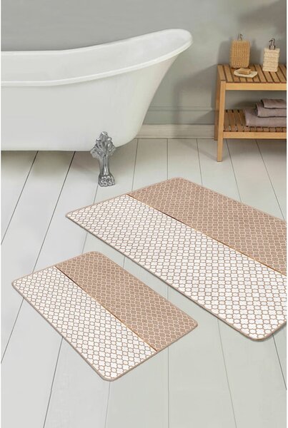 Beżowe dywaniki łazienkowe zestaw 2 szt. 60x100 cm – Mila Home