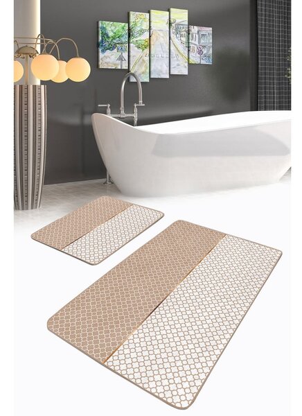 Beżowe dywaniki łazienkowe zestaw 2 szt. 60x100 cm – Mila Home