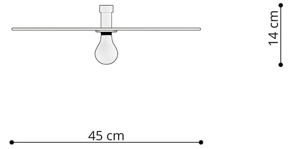 Czarna lampa sufitowa ø 45 cm Soho – Sollux