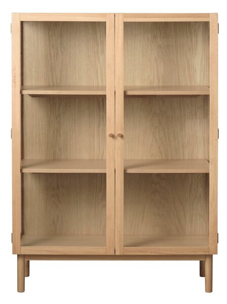 Witryna z litego drewna dębowego 140x100 cm Elba – Unique Furniture