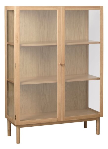 Witryna z litego drewna dębowego 140x100 cm Elba – Unique Furniture