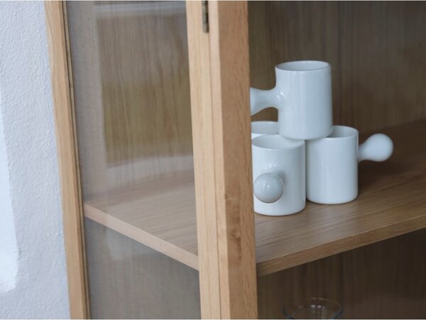 Witryna z litego drewna dębowego 140x100 cm Elba – Unique Furniture