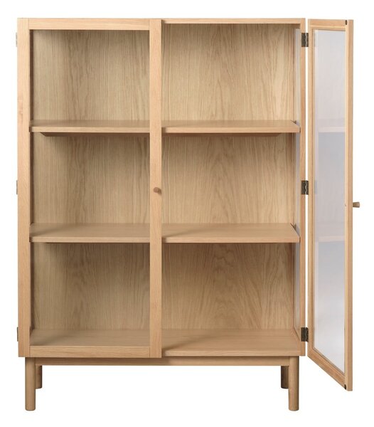 Witryna z litego drewna dębowego 140x100 cm Elba – Unique Furniture