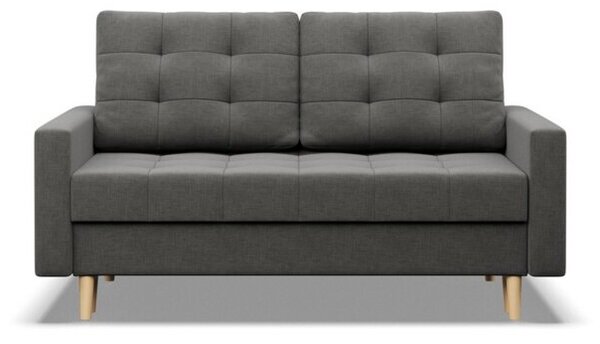 Sofa skandynawska, pikowana, NUBO, 152x92x92 cm, ciemny szary | TYLETEGOTU