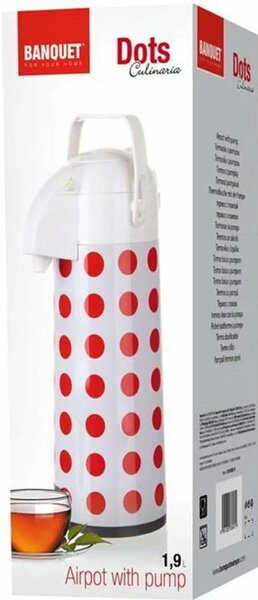 Termos z pompką Culinaria 1,9 l, kropki