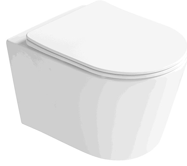 Mexen Rico 2.0 miska wc Rimless Tornado z deską wolnoopadającą slim, duroplast, biała połysk - 3072L4000T