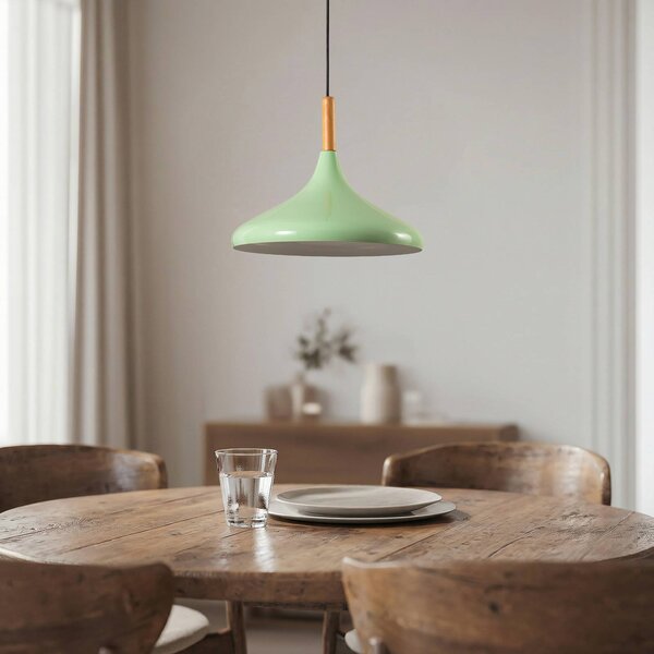 Lampa wisząca Chris ROYALTECH, możliwość ściemniania, zielony, salon / jadalnia, metal, skandynawski