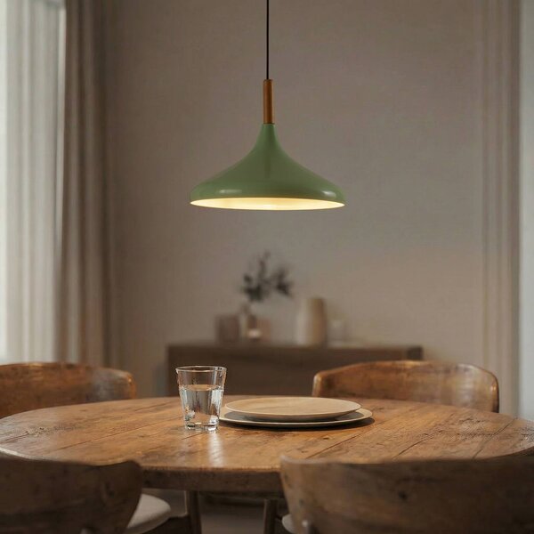 Lampa wisząca Chris ROYALTECH, możliwość ściemniania, zielony, salon / jadalnia, metal, skandynawski