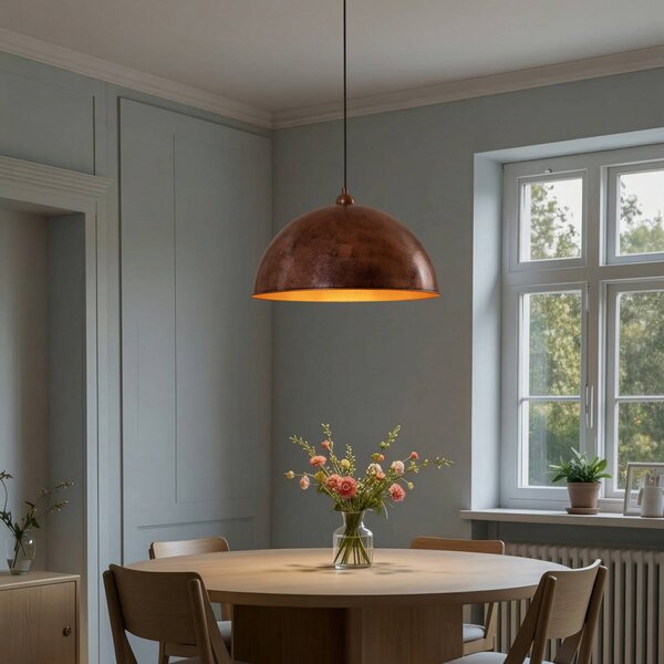 Lampa wisząca Casimir ROYALTECH, możliwość ściemniania, miedziany, salon / jadalnia, metal, vintage