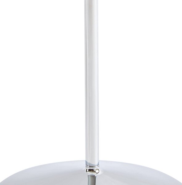 Lampa stołowa LED Lucande Anoria z akumulatorem, chrom/biała, szkło, IP44, USB Lucande, możliwość ściemniania, chromowy / srebrny, salon / jadalnia, szkło, design