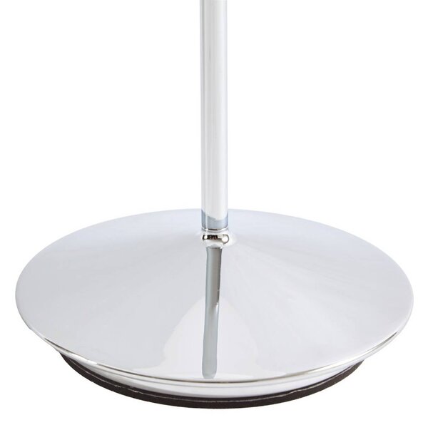 Lampa stołowa LED Lucande Anoria z akumulatorem, chrom/biała, szkło, IP44, USB Lucande, możliwość ściemniania, chromowy / srebrny, salon / jadalnia, szkło, design