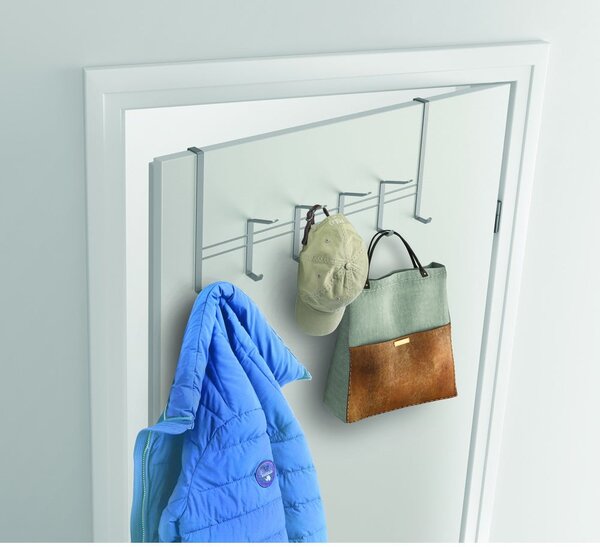 Metalowy wieszak na drzwi w kolorze srebra 45 cm – Metaltex