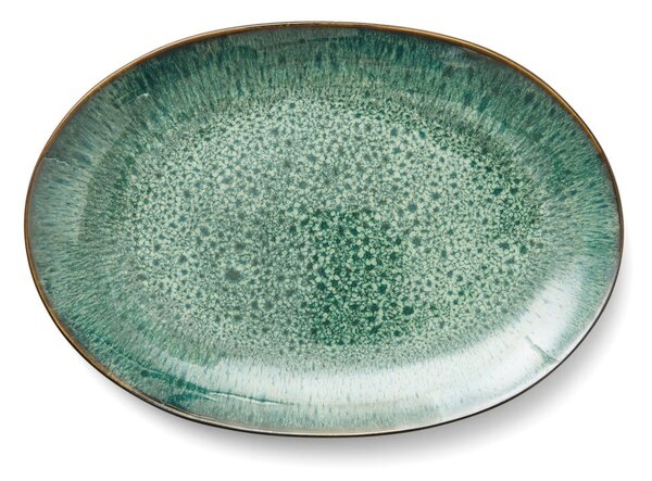 Zielony/czarny kamionkowy talerz do serwowania Gastro Green/Black – Bitz