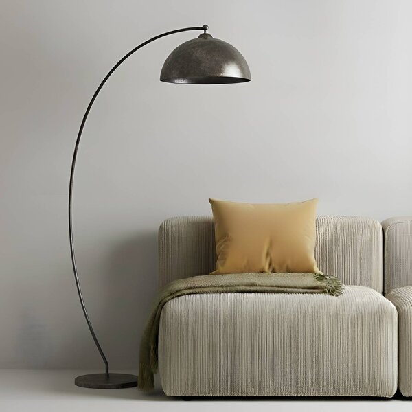 Lampa łukowa - lampa stojąca Jonera Lindby, aluminiowy / szary / cynkowy, salon / jadalnia, metal, młodzieżowy