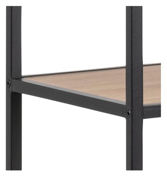 Czarno-naturalny regał w dekorze dębu 135x185 cm Seaford – Actona