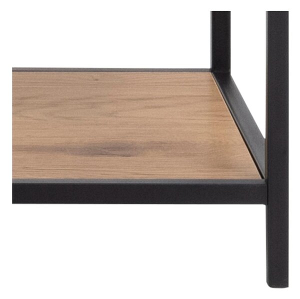 Czarno-naturalny regał w dekorze dębu 135x185 cm Seaford – Actona