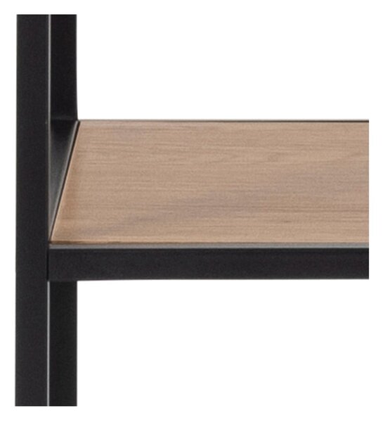 Czarno-naturalny regał w dekorze dębu 135x185 cm Seaford – Actona