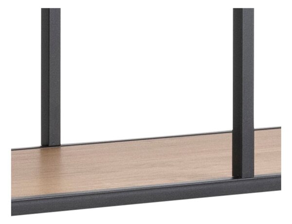 Czarno-naturalny regał w dekorze dębu 135x185 cm Seaford – Actona