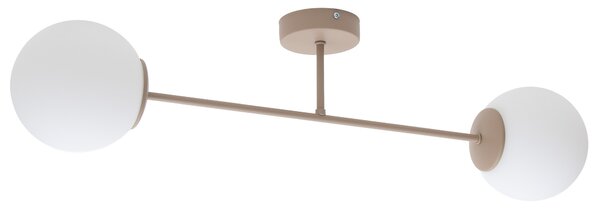 Lampa sufitowa Aurelia beżowa z 2 kulistymi kloszami