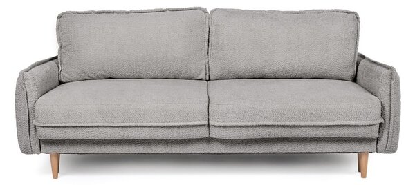 Szara rozkładana sofa z materiału bouclé 215 cm Patti – Bonami Selection