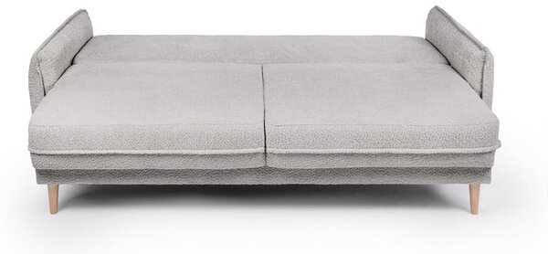 Szara rozkładana sofa z materiału bouclé 215 cm Patti – Bonami Selection