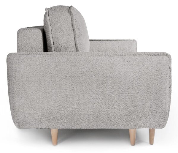Szara rozkładana sofa z materiału bouclé 215 cm Patti – Bonami Selection
