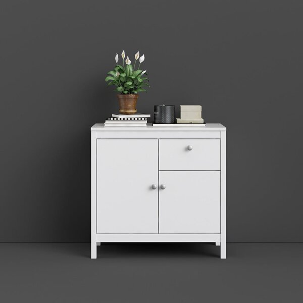 Biała niska komoda 82x80 cm Madrid – Tvilum