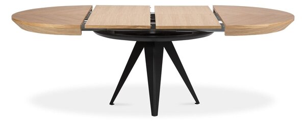Okrągły rozkładany stół z dodatkowym blatem z blatem w dekorze dębu ø 120 cm Magnus – Windsor & Co Sofas