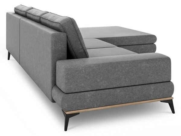 Szary rozkładany narożnik Windsor & Co Sofas Planet, prawostronny
