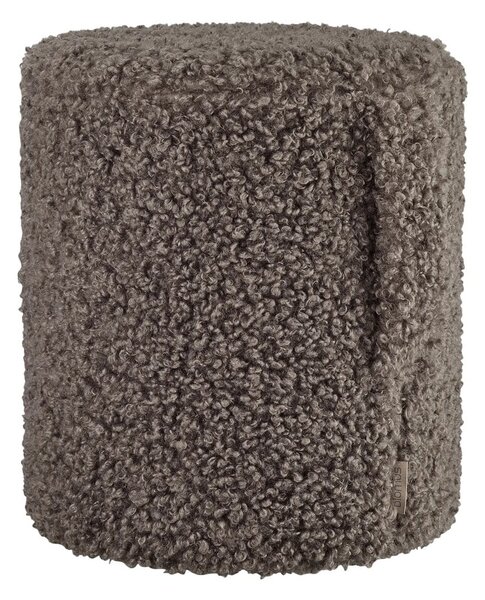 Ciemnobrązowy puf z materiału bouclé Teddy – Blomus