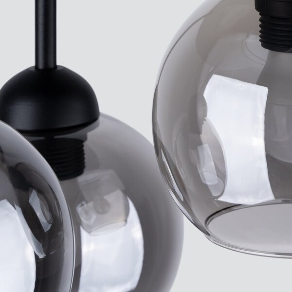 Czarna lampa sufitowa ø 15 cm Grande – Sollux