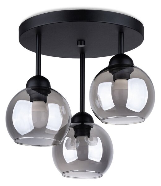 Czarna lampa sufitowa ø 15 cm Grande – Sollux