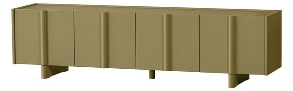 Szafka pod TV z litego drewna sosnowego w kolorze khaki 200x53x46 cm Basu – WOOOD