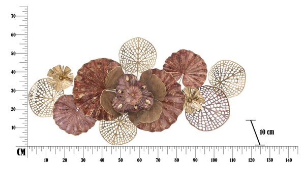Metalowa dekoracja wisząca Mauro Ferretti Flowery, 118x58 cm