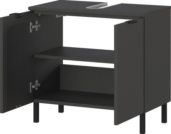 Antracytowa szafka pod umywalkę 60x56 cm Arcena – Germania