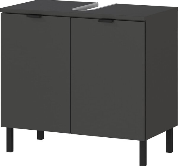 Antracytowa szafka pod umywalkę 60x56 cm Arcena – Germania
