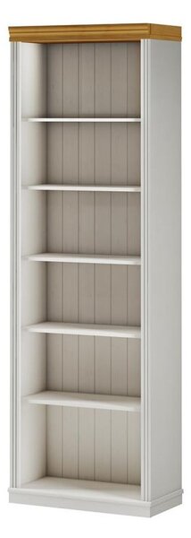 Biały regał z litego drewna sosnowego 74x223x37 cm Anita – Støraa