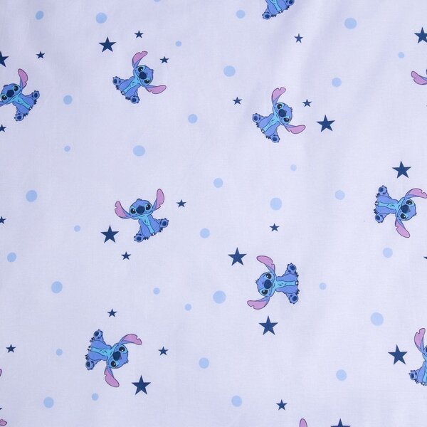 Niebieska bawełniana pościel dziecięca do łóżeczka 100x135 cm Lilo & Stitch "Clouds" – Jerry Fabrics
