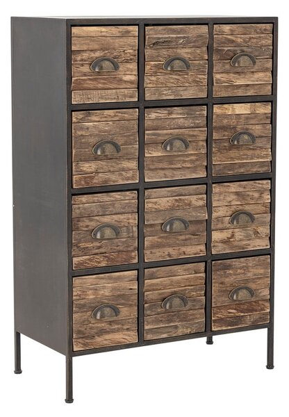 Czarno-brązowa metalowa komoda 60,5x92x33,5 cm Matteo – Bloomingville