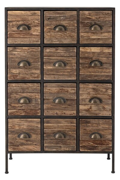 Czarno-brązowa metalowa komoda 60,5x92x33,5 cm Matteo – Bloomingville