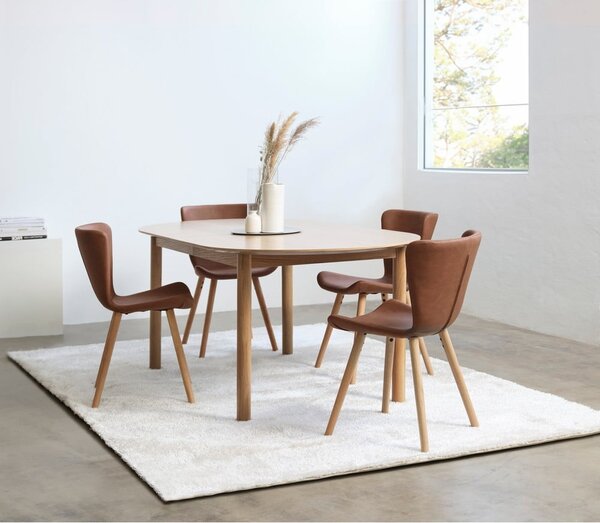 Brązowe metalowe krzesła zestaw 2 szt. Teslin – Unique Furniture