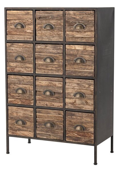 Czarno-brązowa metalowa komoda 60,5x92x33,5 cm Matteo – Bloomingville