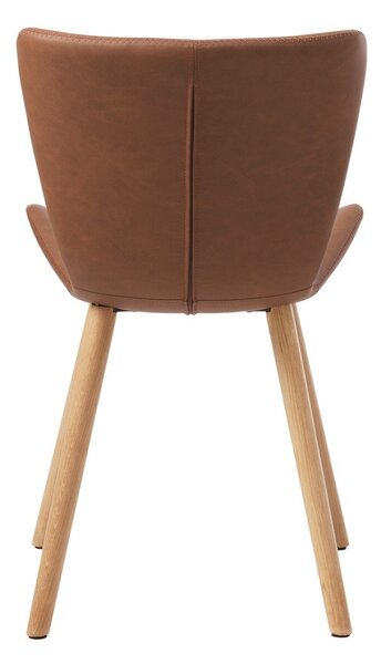 Brązowe metalowe krzesła zestaw 2 szt. Teslin – Unique Furniture
