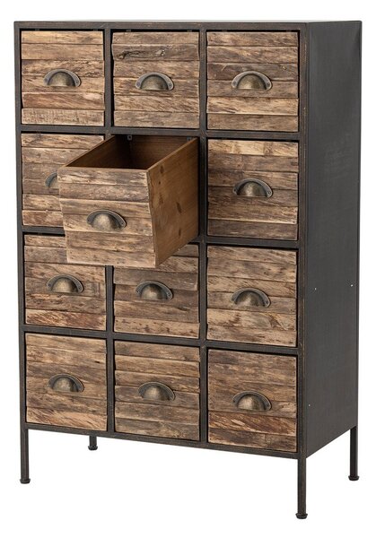 Czarno-brązowa metalowa komoda 60,5x92x33,5 cm Matteo – Bloomingville