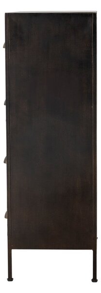 Czarno-brązowa metalowa komoda 60,5x92x33,5 cm Matteo – Bloomingville