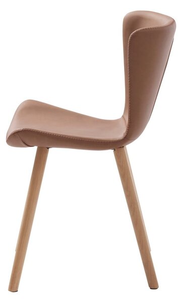 Brązowe metalowe krzesła zestaw 2 szt. Teslin – Unique Furniture