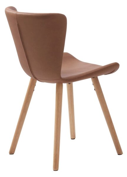 Brązowe metalowe krzesła zestaw 2 szt. Teslin – Unique Furniture