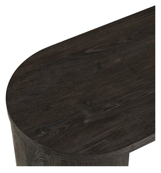 Ciemnobrązowa konsola w dekorze dębu 38x114 cm Bibione – House Nordic