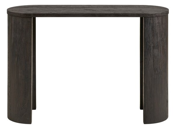 Ciemnobrązowa konsola w dekorze dębu 38x114 cm Bibione – House Nordic