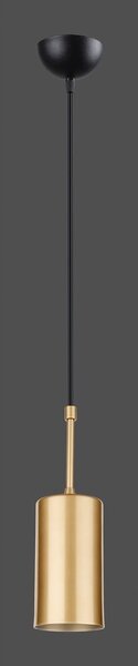 Lampa wisząca w kolorze złota Squid Lighting Geo, wys. 124 cm